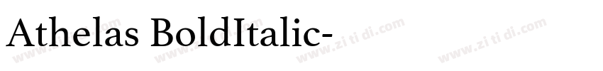 Athelas BoldItalic字体转换